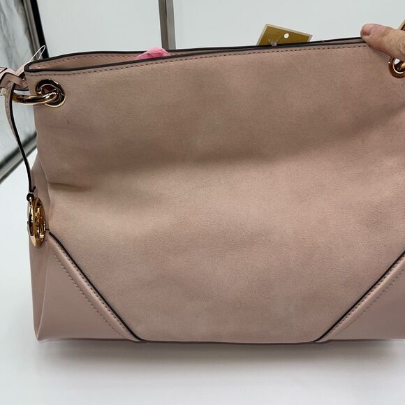 Michael Kors Nicole Blush Suede and Leather Rose Gold Hardware NWT Shoulder Bag - Picture 6 of 14